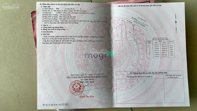 Hình ảnh THANH LÝ Lô Đất Giá Rẻ - ĐẤT BÌNH CHÁNH - ĐẤT VƯỜN 2.100M2 Giá 3.2Tỷ