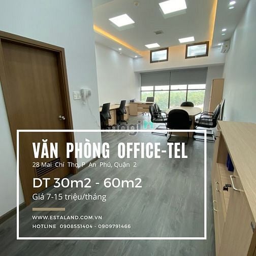 Hình ảnh Văn phòng mới xây, hiện đại bậc nhất Q2 - dành cho công ty nhỏ 3-10 NV