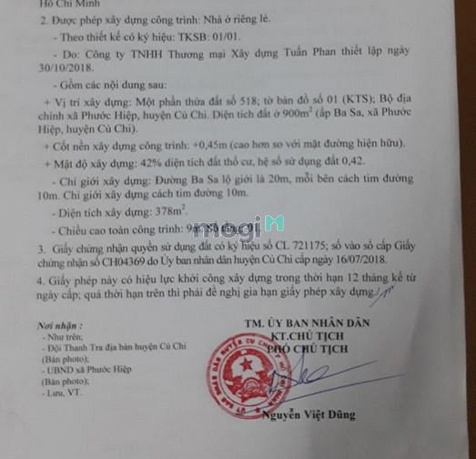 Hình ảnh Cần bán đất mặt tiền đường Ba Sa - xã Phước Hiệp - Củ Chi