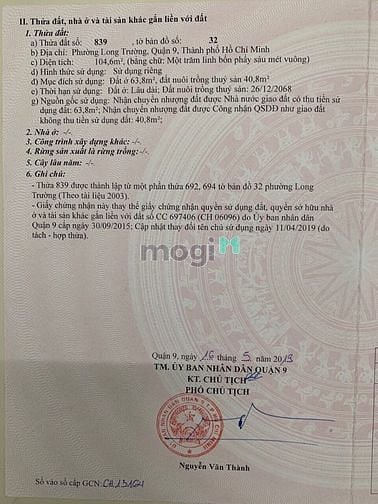 Hình ảnh Bán Lô Đất Góc 2 Mặt Tiền Đ.Số 4 Nguyễn Duy Trinh,DT 105m2
