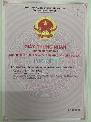 Hình ảnh Bán Lô Đất Góc 2 Mặt Tiền Đ.Số 4 Nguyễn Duy Trinh,DT 105m2