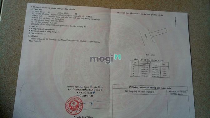 Hình ảnh Bán đất 5*21m đường 494 lê văn việt , p.tnpa , quận 9