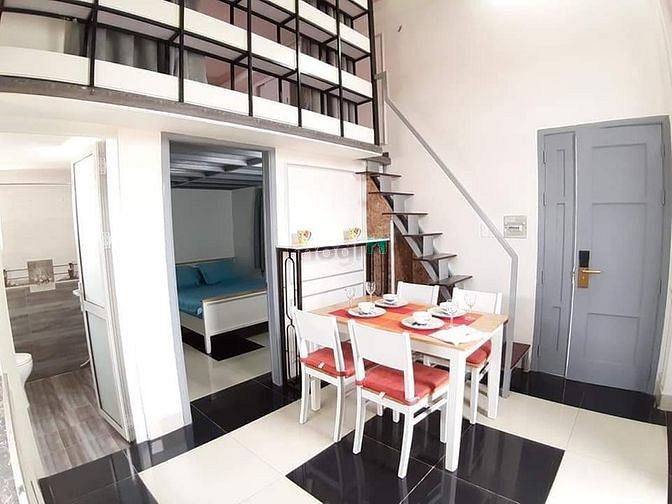 Hình ảnh Cho thuê Trang Chủ MB66.COM / Đăng Ký Tặng 66K 1PN + Gác Đầy đủ nội thất mới có ban công Lý Phục Man