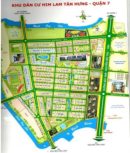 Hình ảnh Bán đất nền KDC Himlam Kênh Tẻ, 10x20m giá 110 triệu/m2