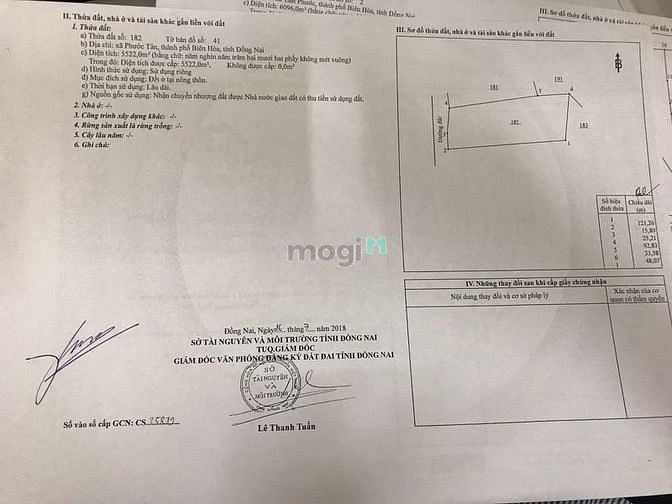 Hình ảnh Bán 5522m2 đất thổ cư trục đường 60m Phước Tân TPBH