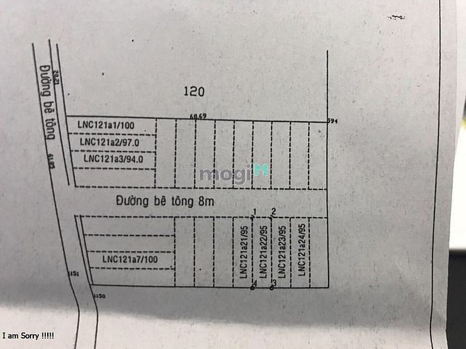 Hình ảnh Bán lô đất nền 95m2/370tr xã long an long thành