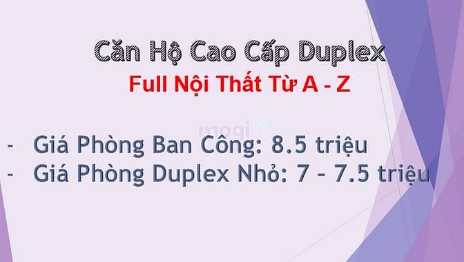 Hình ảnh Căn Hộ Duplex Full Nội Thất 100% - Xịn Sò - Hiện Đại - Mới xây - Quận3