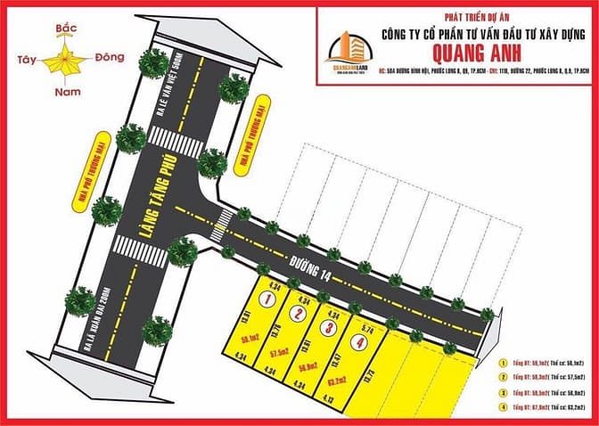 Hình ảnh Bán đất mặt tiền hẻm 14 làng tăng phú , Quận 9 ( hướng đông bắc )