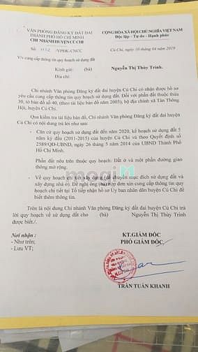 Hình ảnh Cần bán gấp đất mặt tiền Nguyễn Thị Rành - xã Phú Mỹ Hưng - Củ Chi