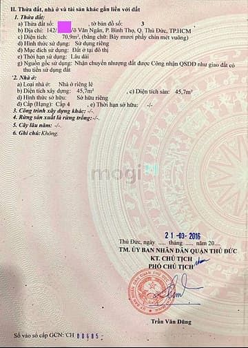 Hình ảnh Nhà 1 trệt 2 lầu 71m2, hẻm Võ Văn Ngân, P.Bình Thọ