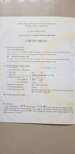 Hình ảnh Bán lô góc 2MT đường 8 Phường 16 Gò Vấp 9x20 giá 13ty9