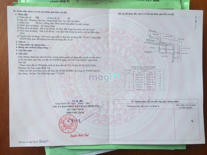 Hình ảnh Đất thổ cư 6.5x9.5m hẻm 7m ngay cầu Tân Tạo