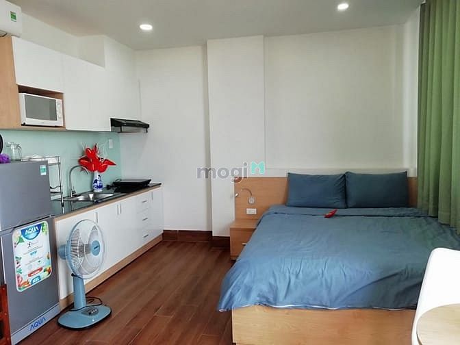 Hình ảnh Cho thuê CH Studio tầng 10,có ban công view biển, phố,full nội thất,fr