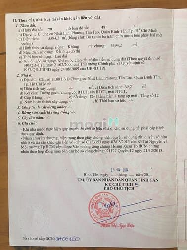 Hình ảnh Bán chung cư Nhất Lan 2, Phường Tân Tạo Q. Bình Tân, lầu 11