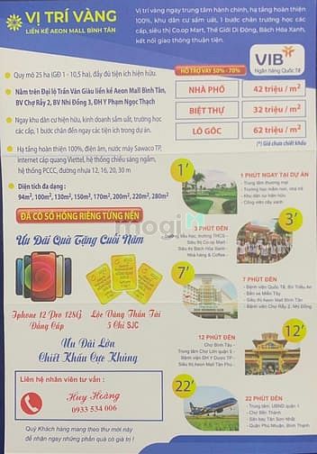 Hình ảnh Thông báo Mở bán : 20 nền đất KDC Tân Tạo,Bình Tân, TPHCM, Sổ hồng