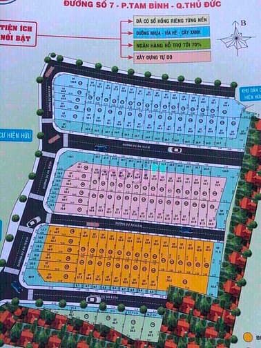 Hình ảnh Bán Đất Giá Rẻ , Đường Số 7 , Tam Bình , Thủ Đức 66m2 , Đường 10M