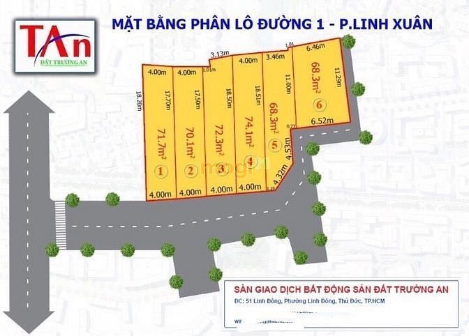Hình ảnh Thanh Lý Lại 2 Lô Đất Đường Số 1 , Thủ Đức 70m2 Thổ Cư Hết , Xây Tự Do