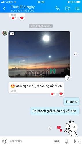 Hình ảnh Cho thuê CH 1 PN view biển tầng cao,full nội thất có SOFA BED,free dọn