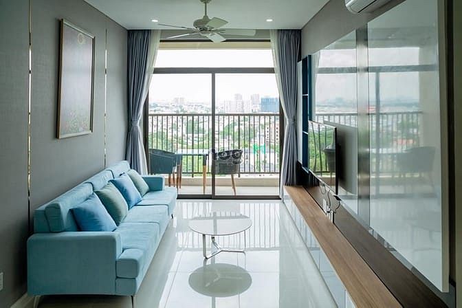Hình ảnh Căn 3PN, full nội thất, SKY CENTER PHỔ QUANG - chỉ #18 triệu/tháng