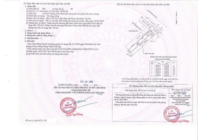 Hình ảnh Bán lô đất 8x32,5 đã tách 2 sổ riêng MT đường 13 Linh Xuân,Thủ Đức
