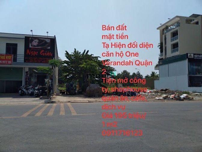Hình ảnh Tin thật Bán đất mặt tiền Tạ Hiện đối diện Trang Chủ MB66.COM / Đăng Ký Tặng 66K One Verandah Quận 2