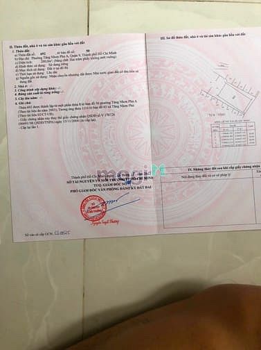 Hình ảnh Bán Lô Đất Hẻm 16 Đường Làng Tăng Phú, DT 380m2