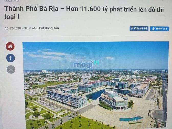 Hình ảnh Bán đất Mạc Chính Chung 91.5m2 Long Toàn Bà Rịa