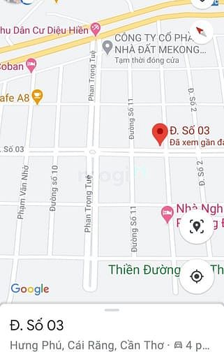 Hình ảnh Bán cặp nền góc kdc Diệu Hiền P. Phú Thứ, Q. Cái Răng, TPCT