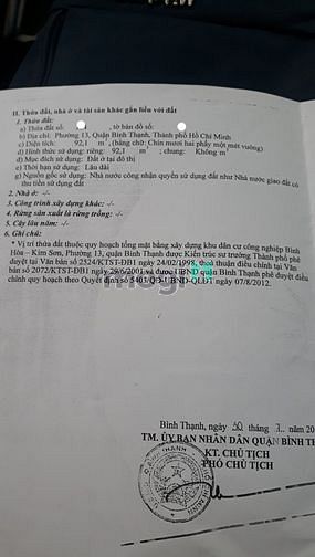 Hình ảnh Chính chủ bán gấp đất đường Bình Lợi, P13, Bình Thạnh