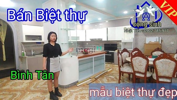 Hình ảnh Bán biệt thự đẹp Bình Tân 464m2 đất xây dựng 4 tấm có cả thang máy