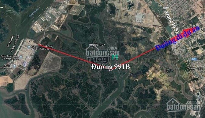 Hình ảnh Đất Phú Mỹ ngay chân núi Dinh dẫn thẳg ra cảng Cái Mép 827m2. 2,2tr/m2