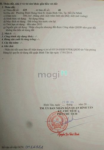 Hình ảnh bán đất hẻm 105/14/ Nguyễn Thị Tú, Bình Hưng Hòa B, Bình Tân, TPHCM
