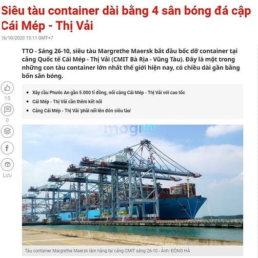 Hình ảnh 1 tỷ cho lô đất đẹp Phú Mỹ ngay cảng Cái Mép DT 519m2. Giá 2,2tr/m2