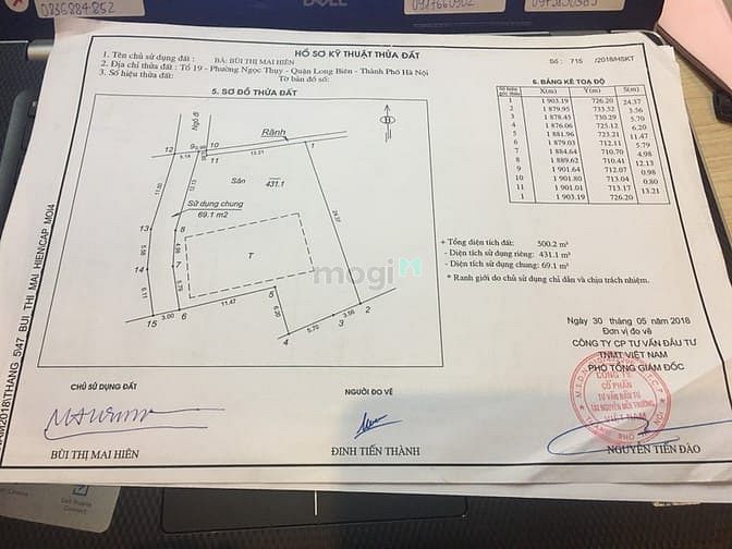Hình ảnh Bán Gấp 1483m2 đất sổ đỏ thổ cư TT quận Long Biên, 2 lối vào, tiện KD