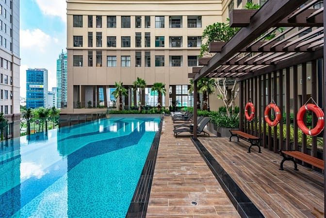 Hình ảnh Cho thuê 1PN+1 Saigon Royal Quận 4, giá 12.5 triệu, có bếp, máy lạnh