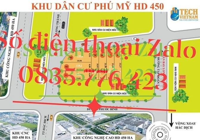 Hình ảnh Đất nền liền kề khu công nghệ cao 450 ha phường hắc dịch