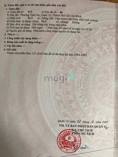 Hình ảnh Bán Đất Mặt Tiền 4x20 Thới An 8, P. Thới An, Quận 12