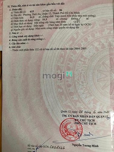 Hình ảnh Bán Đất Mặt Tiền 4x20 Thới An 8, P. Thới An, Quận 12