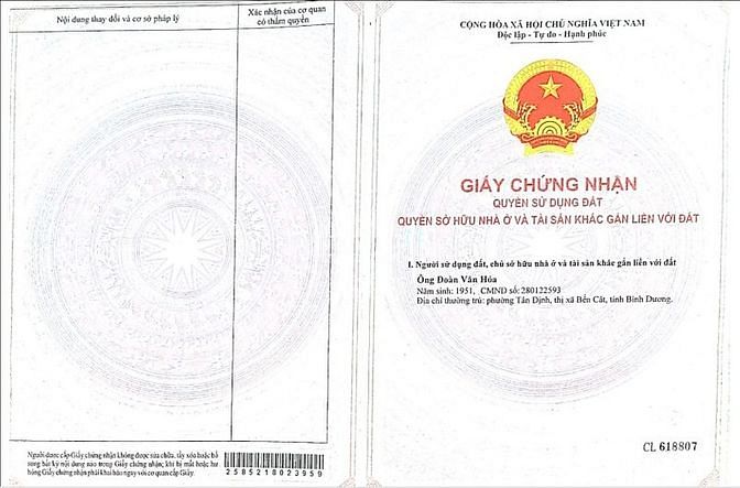 Hình ảnh Mời mua Lô Đất MT QL13, Tân Định, Bến Cát, Bình Dương
