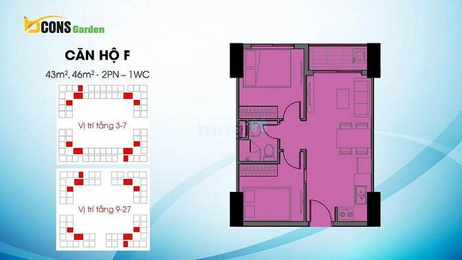 Hình ảnh Bcons garden bán căn 2pn-1wc 45m2 giá 1ty170 bao thuế phí