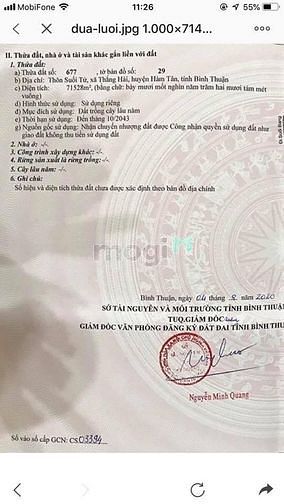 Hình ảnh đất( 7 mẫu 2 )Thôn Suối Tứ, Xã Thắng Hải , Hàm Tân , Bình thuận. 28 tỷ