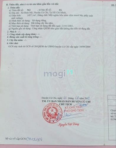 Hình ảnh Chính chủ bán đất 2 mặt tiền, SHR, xây dựng tự do xã Bình Mỹ, Củ Chi