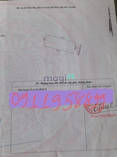 Hình ảnh Bán 1 sào đất Hẻm Lý Nam Đế, xã Tân Phước, thị xã LaGi giá gốc