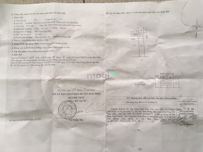 Hình ảnh Bán đất đường xuân thới sơn 34B xã xuân thới sơn huyện hóc môn