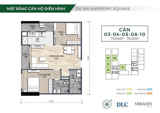 Hình ảnh Mở Bán Qũy Căn Đẹp Nhất HARMONY SQUARE Chỉ Từ 2,6 TỶ/2PN, CK 3%+15TR