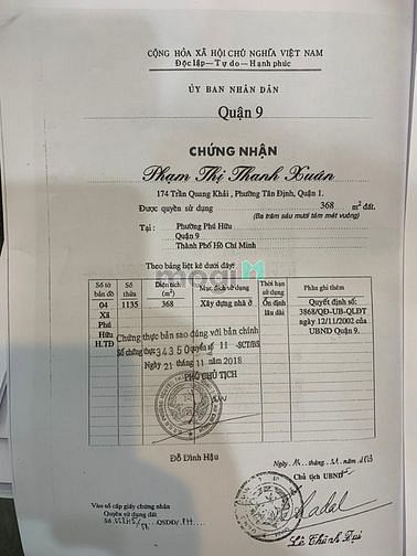 Hình ảnh Bán khu đất thổ cư quận 9 giá cực hấp dẫn