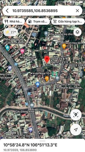 Hình ảnh Đất ngay ngã tư Tân Phong Trảng Dài 1 sẹc Bùi Trọng Nghĩa giá rẻ
