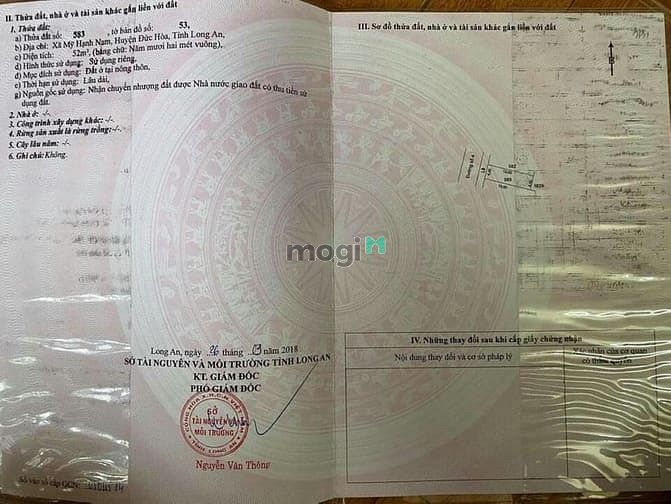 Hình ảnh Bán đất thổ cư gần chợ mỹ hạnh nam giá 700tr