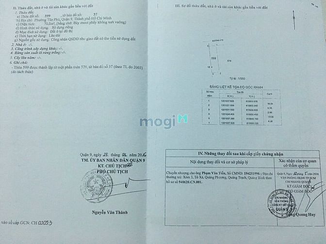 Hình ảnh Bán Đất Mặt Tiền Đường 215 Hoàng Hữu Nam,P. Tân Phú DT 70m2
