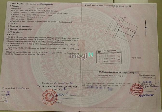 Hình ảnh Đất Thổ Cư 6 x 20m Mặt Tiền Đường TK12 Gần Chợ Bà Điểm Hóc Môn .